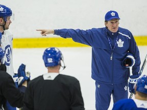 Toronto Maple Leafs head coach Mike Babcock at practice at the MasterCard Centre in Toronto on Friday January 4, 2019. Ernest Doroszuk/Toronto Sun