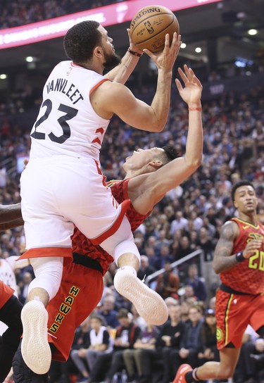 Toronto Raptors guard Fred VanVleet (23) in Toronto, Ont. on Tuesday January 8, 2019. The Toronto Raptors host the Atlanta Hawks. Veronica Henri/Toronto Sun/Postmedia Network