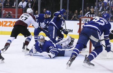 Toronto Maple Leafs goaltender Frederik Andersen (31) on Monday January 14, 2019.The Toronto Maple Leafs host the Colorado Avalanche in Toronto. Veronica Henri/Toronto Sun/Postmedia Network