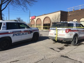 York Regional Police investigate a double homicide at Dream Palace Banquet Hall and Restaurant, 8131 Keele St. in Vaughan on Saturday, Jan. 26, 2019. (Joe Warmington/Toronto Sun/Postmedia Network)