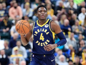 Victor Oladipo and the Pacers are in town to face the Raptors on Sunday night. (GETTY FILES)