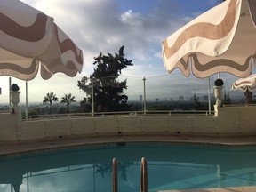 A view of greater Los Angeles from the pool deck at Sunset Tower Hotel.