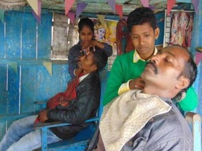 Jyoti Kumari, 18, and her sister, Neha, 16, posed as boys to keep running their dad’s barbershop when he became too sick to work. FACEBOOK