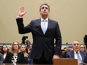 Michael Cohen, former attorney and fixer for U.S. President Donald Trump, testifies before the House Oversight Committee on Capitol Hill February 27, 2019 in Washington, DC.  (Photo by Chip Somodevilla/Getty Images)