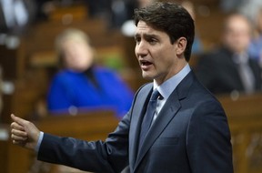 Prime Minister Justin Trudeau speaks in the House of Commons on Feb. 4, 2019. (The Canadian Press)