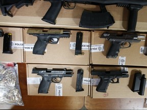 Toronto Police seized guns and drugs in a major bust. (Jack Boland, Toronto Sun)