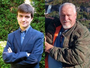 Convicted killers Alexandre Bissonnette (left) and Bruce McArthur.