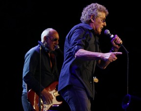 Lead singer Roger Daltrey and Pete Townshend kickinto The Seeker their second song of the night on The Who Hits 50! tour at the ACC in Toronto, Ont. on Tuesday, March 1, 2016. (Jack Boland/Toronto Sun/Postmedia Network)