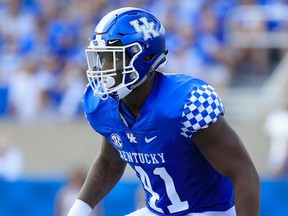 Kentucky Wildcats' Josh Allen should be one of the top picks in the NFL draft. (GETTY IMAGES)