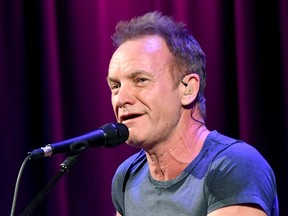 Singer/songwriter Sting performs onstage at the Grammy Museum on October 26, 2016 in Los Angeles, California.  (Photo by Kevin Winter/Getty Images)
