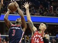 Washington Wizards guard Bradley Beal goes to the basket against Toronto Raptors guard Danny Green on Jan. 13, 2019, in Washington. (NICK WASS/AP files)