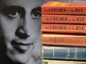 This Thursday, Jan. 28, 2010, file photo shows copies of J.D. Salinger's classic novel "The Catcher in the Rye" as well as his volume of short stories called "Nine Stories" at the Orange Public Library in Orange Village, Ohio.