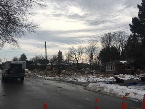 Rubble at the scene of a house explosion in Caledon. (Jane Stevenson, Toronto Sun)