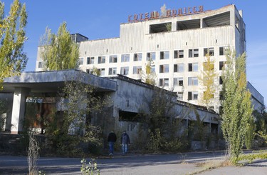 The abandoned hotel in the once utopian town of Prypiat, in Ukraine, which was evacuated after the 1986 nuclear disaster at the nearby Chornobyl power plant. (Chris Doucette/Toronto Sun/Postmedia Network)