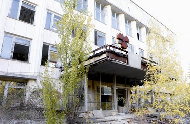 The abandoned town council building in the once utopian Prypiat, in Ukraine, which was evacuated after the 1986 nuclear disaster at the nearby Chornobyl power plant. (Chris Doucette/Toronto Sun/Postmedia Network)