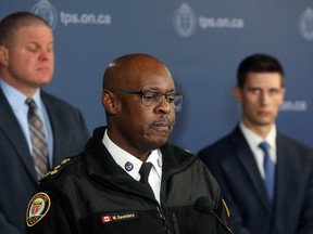 Toronto Police Chief Mark Saunders speaks to media after the sentencing of serial killer Bruce McArthur on Friday, Feb. 8, 2019. (Dave Abel/Toronto Sun/Postmedia Network)