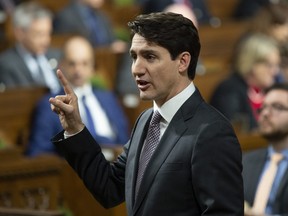 Prime Minister Justin Trudeau responds to a question during Question Period in the House of Commons on Wednesday, Feb. 6