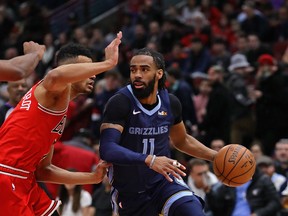 The Grizzlies’ Mike Conley is happy to stay in Memphis, but sad that his teammate and pal Marc Gasol has gone to the Raps. “I sat next to the guy every bus ride, every plane ride, so it’s weird when you look over to the right and the guy is not there,” he said. (Getty images)