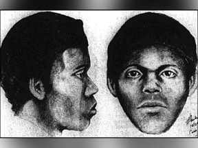 A composite sketch, circa 1974, of an unidentified serial killer known as the "Doodler."