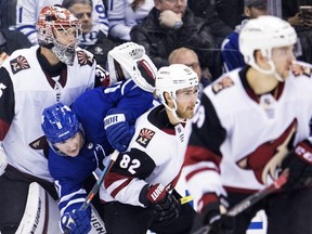 The Leafs battle the Arizona Coyotes on Saturday. THE CANADIAN PRESS