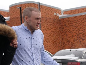Nick Bullock is pictured leaving court. (Tracy McLaughlin photo)