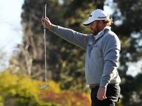 J.B. Holmes lines up a putt on the 16th hole during the final round of the Genesis Open at Riviera Country Club on February 17, 2019 in Pacific Palisades, California. (Harry How/Getty Images)