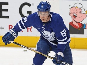 Maple Leafs defenceman Jake Gardiner has been suffering from a lingering injury. He may not play on Wednesday. GETTY IMAGES