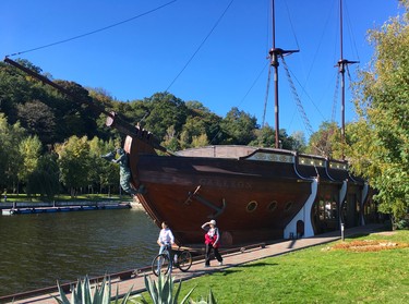 The lavish estate, known as Mezhyhirya Residence, where former Ukrainian president Viktor Yanukovych lived with his mistress until his ouster in 2014, includes a Spanish galleon that was used as a reception hall. (Chris Doucette/Toronto Sun/Postmedia Network)