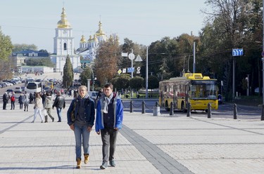 Seen in the distance here is the beautiful St. Michael's Golden-Domed Cathedral in Kyiv, Ukraine. (Chris Doucette/Toronto Sun/Postmedia Network)