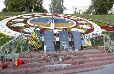 A memorial to the Heavenly Hundred heroes killed during Ukraine's 2014 revolution can be found near Kyiv's Maidan (square). (Chris Doucette/Toronto Sun/Postmedia Network)