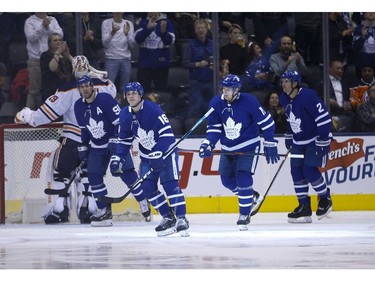 Toronto Maple Leafs Mitch Marner RW (16) scores early in the second period  in Toronto on Wednesday February 27, 2019. Jack Boland/Toronto Sun/Postmedia Network