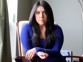 Cassandra Saez suffers from endometriosis, which has impacted on the quality of her life, and has left her unable to work due to the extreme pain she lives with. (Dave Abel/Postmedia Network)