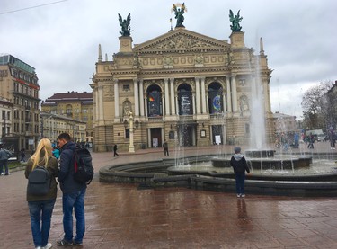 The opera house in Lviv, Ukraine. (Chris Doucette/Toronto Sun/Postmedia Network)