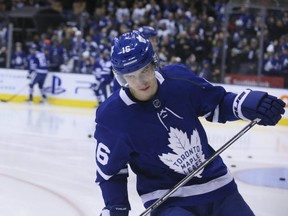 Maple Leafs winger Mitch Marner is set to become a restricted free agent. VERONICA HENRI/TORONTO SUN