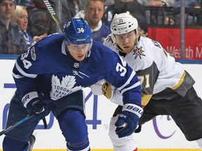 Auston Matthews of the Toronto Maple Leafs (left) and William Karlsson of the Vegas Golden Knights. (CLAUS ANDERSEN/Getty Images files)
