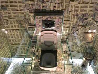 The restroom in the Most Expensive Galician Restaurant is unlike any you've ever seen. (Chris Doucette/Toronto Sun/Postmedia Network)