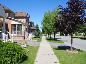 A suburban street outside Toronto, Canada