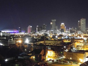A view of downtown New Orleans from the rooftop Hot Tin bar at the Pontchartrain Hotel. (DAVE POLLARD/Postmedia etwork)