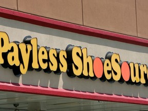 This Aug. 23, 2006, file photo shows a Payless store front is seen in Philadelphia.