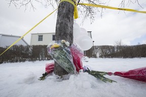 Police officers guard the scene where the lifeless body of 11 year old Riya Rajkumar was found. The girl’s father was arrested near Barrie. Friday February 15, 2019. Stan Behal/Toronto Sun/Postmedia Network)