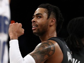 D'Angelo Russell #1 of the Brooklyn Nets. (AL BELLO/Getty Images)