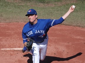 Ryan Borucki The favourite to land the fifth starter's job in the Jays rotation pitched two scoreless innings in Saturday's Grapefruit League opener, a 4-0 loss to the Tigers. (GETTY IMAGES)