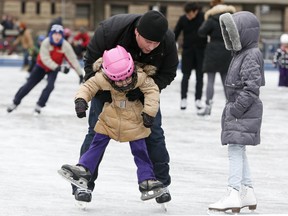 File photo of people enjoying a skate at Nathan Phillips Square. (Veronica Henri/Toronto Sun/QMI Agency