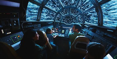 Inside Millennium Falcon: Smugglers Run, Disney guests will take the controls in one of three unique and critical roles aboard the fastest ship in the galaxy when Star Wars: Galaxy’s Edge opens in summer 2019 at Disneyland Resort in California and fall 2019 at Walt Disney World Resort in Florida. (Disney Parks)