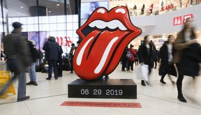 The Rolling Stones massive iconic logo is seen at the Eaton Centre in Toronto on Feb. 8, 2019. (Jack Boland/Toronto Sun)