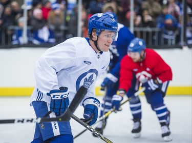 Toronto Maple Leafs Jake Gardiner on the ice during the 2019 Toronto Maple Leafs Outdoor Practice at Nathan Phillips Square in Toronto, Ont. on Thursday February 7, 2019. Ernest Doroszuk/Toronto Sun/Postmedia