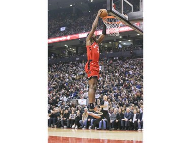 Toronto Raptors forward OG Anunoby (3)  on Wednesday February 13, 2019. The Toronto Raptors host the Washington Wizards at the Scotiabank Arena in Toronto. Veronica Henri/Toronto Sun/Postmedia Network