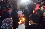 Dozens gathered on Saturday, Feb. 16, 2019, at a candlelight vigil in Mississauga for Riya Rajkumar, who was slain on Valentine's Day, which was also her 11th birthday. (@NWBrampton on Twitter)