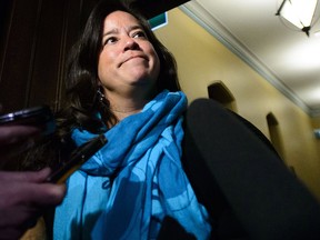 Liberal MP Jody Wilson-Raybould arrives to a caucus meeting on Parliament Hill in Ottawa on Wednesday, Feb. 20, 2019.