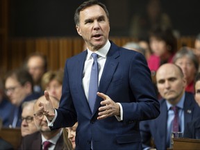 Minister of Finance Bill Morneau responds to a question during Question Period in the House of Commons Monday January 28, 2019 in Ottawa. THE CANADIAN PRESS/Adrian Wyld ORG XMIT: ajw124